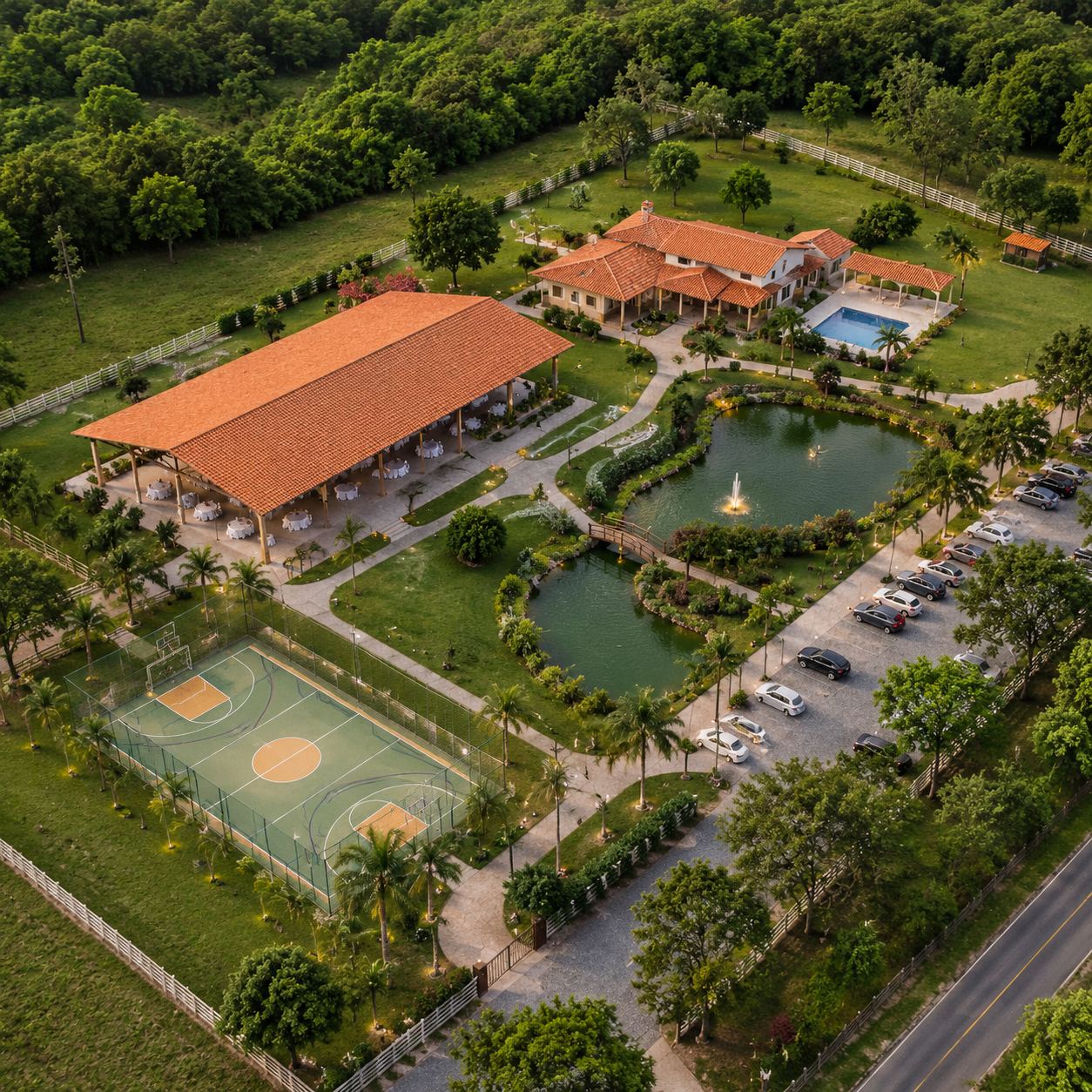 Haras com Lago